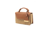 Tan Raffia mini Cynthia Top Handle