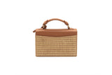 Tan Raffia mini Cynthia Top Handle