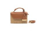 Tan Raffia mini Cynthia Top Handle