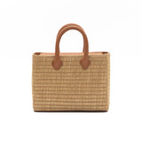 Tan Raffia Ella Mini Tote