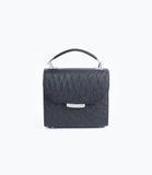 Black Ostrich Mini Steffany Tote