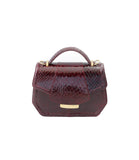 Bordeaux Water Snake Mini Anabella Tote