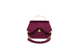 Wine red Velvet Calypso top handle