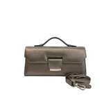 Silver Chrome shimmer Lara Clutch