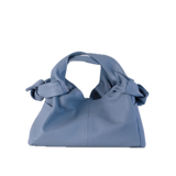 Textured Italian Leather Light Blue Aria Handbag