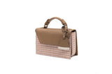 Nude Raffia mini Cynthia Top Handle
