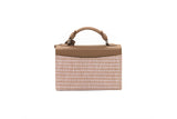 Nude Raffia mini Cynthia Top Handle