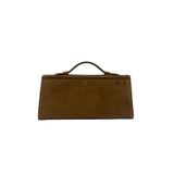 Olive Suede Lara Clutch