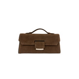 Olive Suede Lara Clutch
