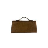 Olive Suede Lara Clutch
