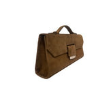 Olive Suede Lara Clutch