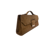 Olive Suede Lara Clutch