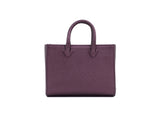 Structured Leather Aubergine Ella Mini Tote