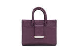 Structured Leather Aubergine Ella Mini Tote