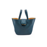 Structured Leather Blue Jeans Medium Lulwa Bag