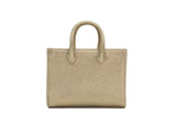 Structured Leather Champagne Ella Mini Tote