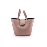 Structured Leather Dusty Pink Medium Lulwa Bag
