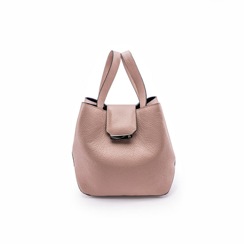 Structured Leather Dusty Pink Medium Lulwa Bag