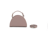Structured Leather Dusty Pink Mini Jenna Taco Bag