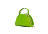 Structured Leather Lime Green Mini Jenna Taco Bag