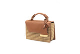 Tan Raffia mini Cynthia Top Handle