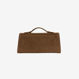 Taupe Suede Lara Clutch