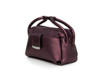 Textured Italian Leather Aubergine Gigi Tote Handbag