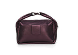 Textured Italian Leather Aubergine Gigi Tote Handbag