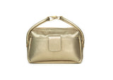 Textured Italian Leather Champagne Gigi Tote Handbag