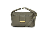 Textured Italian Leather Dark Taupe Gigi Tote Handbag