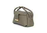 Textured Italian Leather Dark Taupe Gigi Tote Handbag