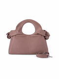 Textured Italian Leather Dusty Pink Aria Handbag