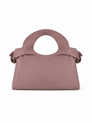 Textured Italian Leather Dusty Pink Aria Handbag