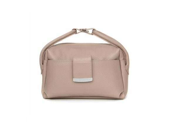 Textured Italian Leather Dusty Pink Gigi Tote Handbag