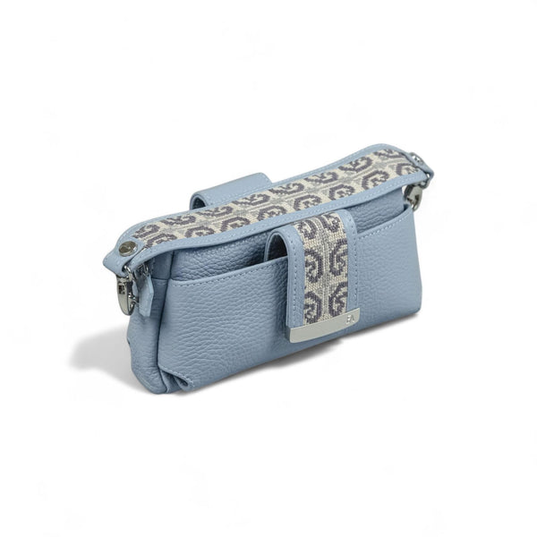 Textured Italian Leather JRD Collaboration Baby Blue Gigi Pouchette