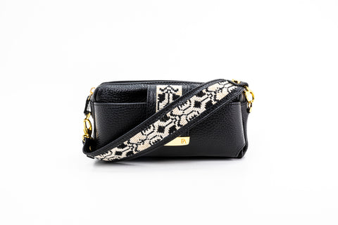 Textured Italian Leather JRD Collaboration Black Gigi Pouchette