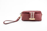 Textured Italian Leather JRD Collaboration Bordeaux Gigi Pouchette