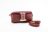 Textured Italian Leather JRD Collaboration Bordeaux Gigi Pouchette