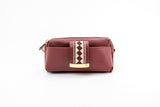 Textured Italian Leather JRD Collaboration Bordeaux Gigi Pouchette
