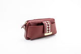 Textured Italian Leather JRD Collaboration Bordeaux Gigi Pouchette