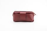 Textured Italian Leather JRD Collaboration Bordeaux Gigi Pouchette