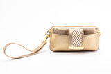 Textured Italian Leather JRD Collaboration Champagne Gold Gigi Pouchette