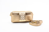 Textured Italian Leather JRD Collaboration Champagne Gold Gigi Pouchette