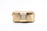Textured Italian Leather JRD Collaboration Champagne Gold Gigi Pouchette