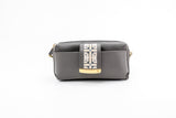 Textured Italian Leather JRD Collaboration Gray Gigi Pouchette