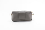 Textured Italian Leather JRD Collaboration Gray Gigi Pouchette