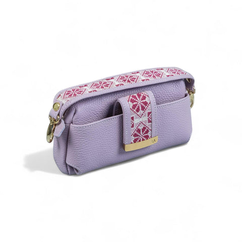 Textured Italian Leather JRD Collaboration Light Purple Gigi Pouchette