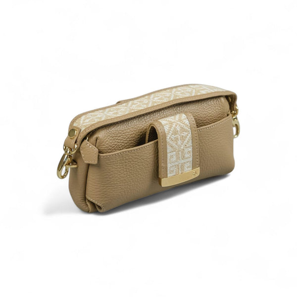 Textured Italian Leather JRD Collaboration Nude Gigi Pouchette