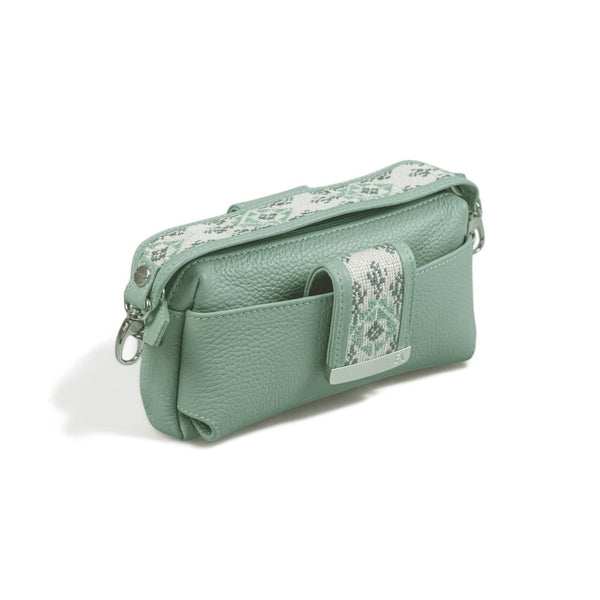Textured Italian Leather JRD Collaboration Sage Green Gigi Pouchette