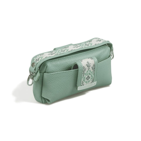 Textured Italian Leather JRD Collaboration Sage Green Gigi Pouchette